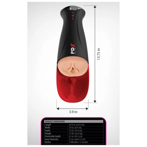 PDX Elite Fuck-O-Matic Pro XL automatischer Saugmasturbator - schwarz