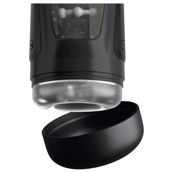 PDX Elite Moto-Bator Pro - Perlen, beheizbar, stoßender Masturbator (schwarz)