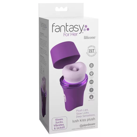 Fantasy For Her Lush Kiss Plush - Saug- und Zungen-Klitorisstimulator (lila)