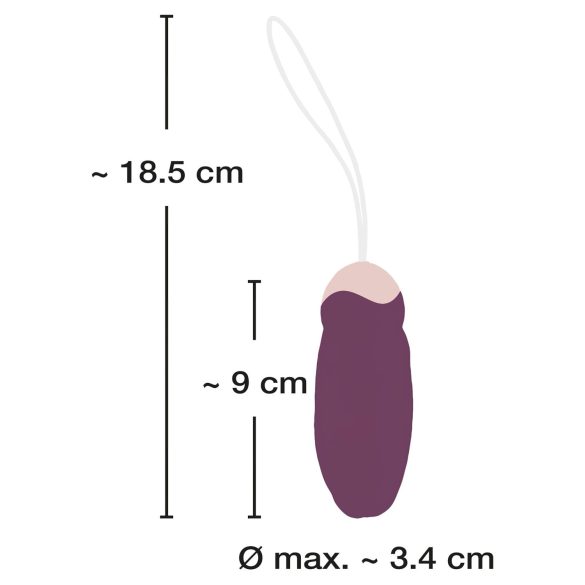 Javida - Funkperle-Vibroei mit Rotation (Lila)