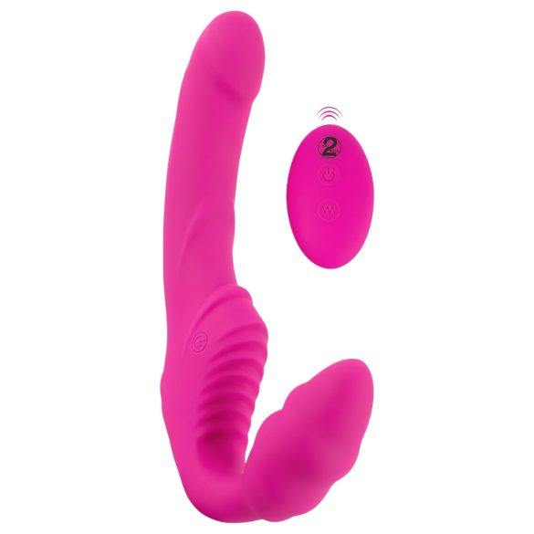 Strepless Strap-On - Befestigungsfreier Vibrator (Pink)