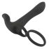 Black Velvet - Akku 2in1 Partner-Vibrator & Penisring (schwarz)