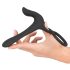 Black Velvet - Akku 2in1 Partner-Vibrator & Penisring (schwarz)