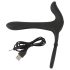 Black Velvet - Akku 2in1 Partner-Vibrator & Penisring (schwarz)
