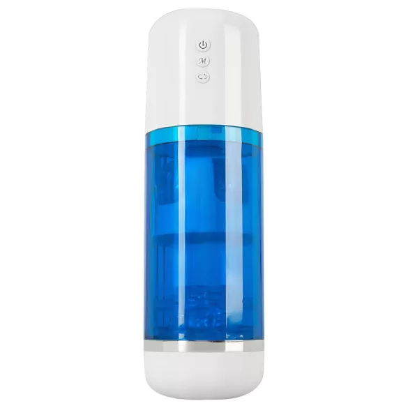 You2Toys - Akku-Rotations-Stoßmasturbator (blau-weiß)