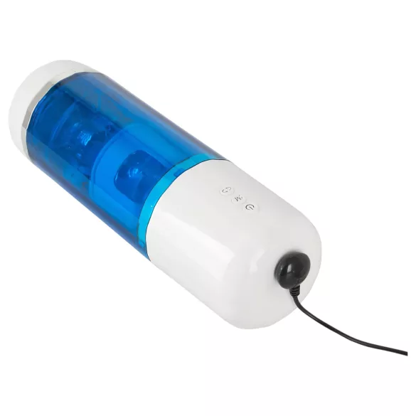You2Toys - Akku-Rotations-Stoßmasturbator (blau-weiß)