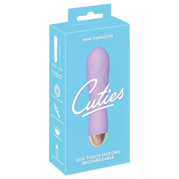 Cuties Mini - Akku, wasserdicht, gerippter Vibrator (lila)