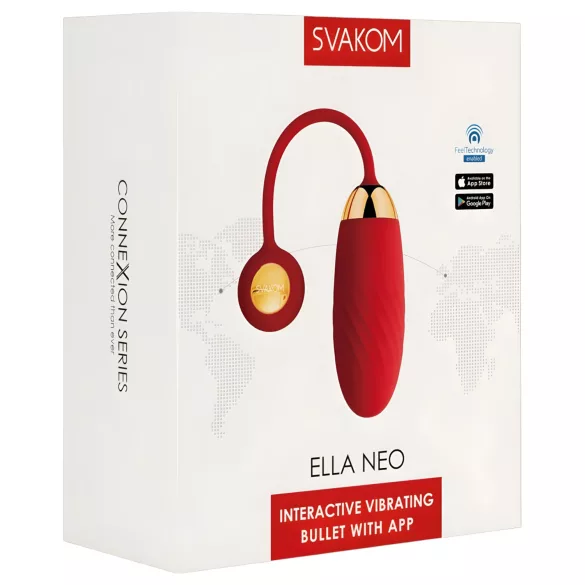 Svakom Ella Neo - App-gesteuertes Vibrations-Ei (rot)