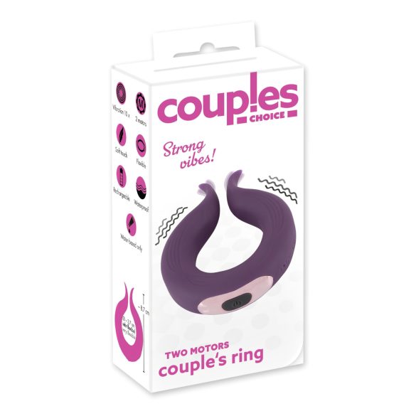 Couples Choice - Akku-Penisring mit 2 Motoren (lila)