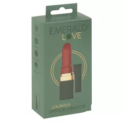 Emerald Love - Akku, wasserdichter Lippenstiftvibrator (rot)