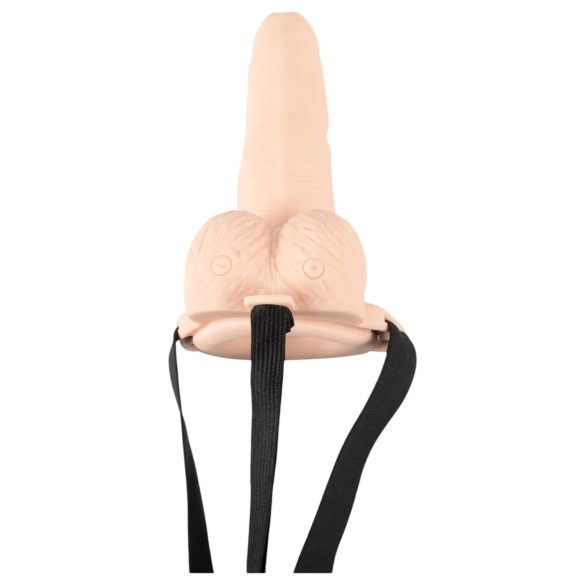 You2Toys Strap-on - hohler Vibrator zum Anschnallen (natur)