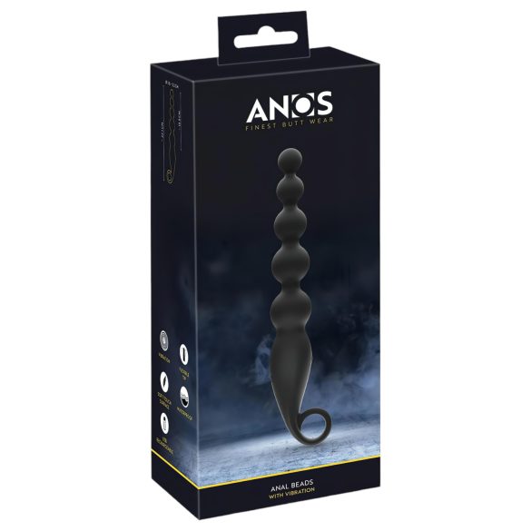 ANOS Analperlen - Vibrierender Analkettenzauber (schwarz)
