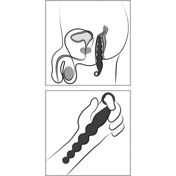 ANOS Anal Beads - Perlen-Analdildo (schwarz)