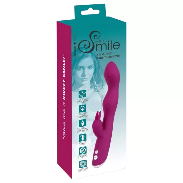 SMILE - Flexibler Vibrator für A- und G-Punkt mit Klitorisarm (lila)