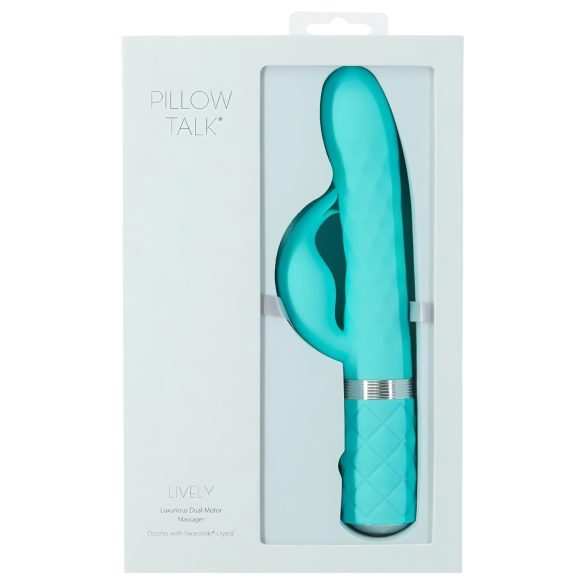 Pillow Talk Lively - Wiederaufladbarer Vibrator mit Klitorisarm (Türkis)