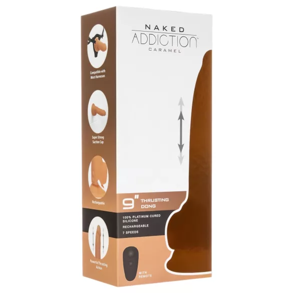 Naked Addiction Thrusting 9 - Stoßvibrator - dunkel (23cm)