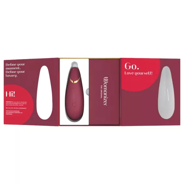 Womanizer Premium 2 - Luftwellen-Klitorisstimulator (Rot)