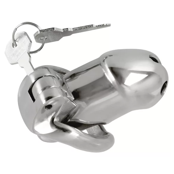 Fetisch - Metall Penis Käfig (silber)