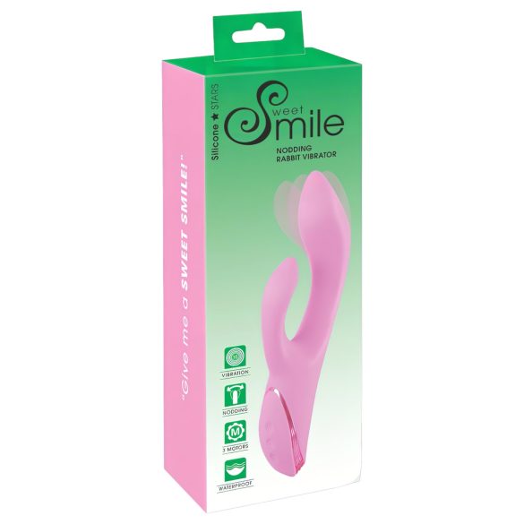 SMILE Nodding - Akkuvibrator mit Klitorisstimulator (Pink)
