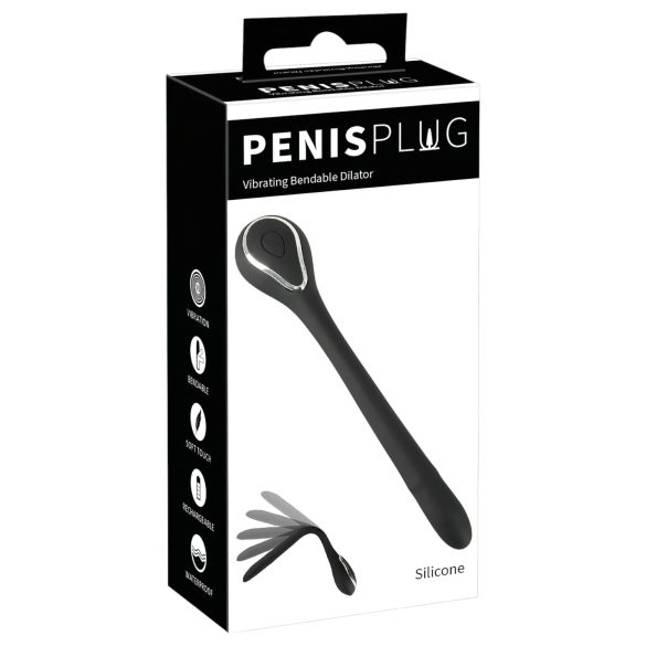 Akkuladegerät Urinröhrenvibrator 1,1cm - Schwarz