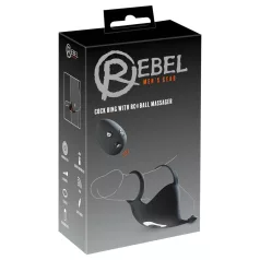   Rebel - Wiederaufladbarer Vibro-Penisring & Hodenmassager (schwarz)
