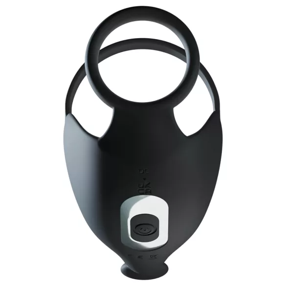 Rebel - Wiederaufladbarer Vibro-Penisring & Hodenmassager (schwarz)