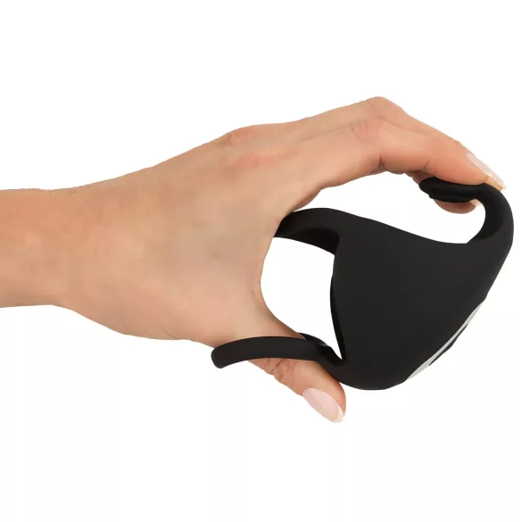 Rebel - Wiederaufladbarer Vibro-Penisring & Hodenmassager (schwarz)
