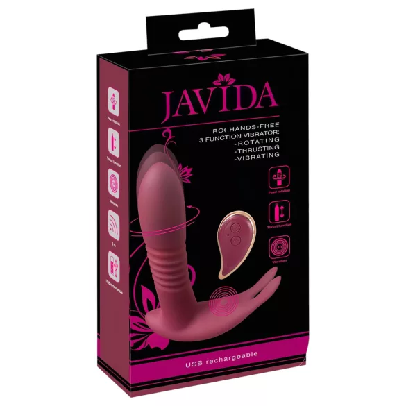 Javida RC - Funk-Vibrator für den Kitzler, 3 Funktionen (rot)
