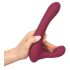 Javida - Rotierender Vibrator mit Klitorisarm, Funksteuerung (Rot)