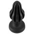ANOS - Gerippter weicher Analplug 7cm (Schwarz)