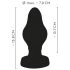 ANOS - Gerippter weicher Analplug 7cm (Schwarz)