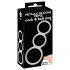 You2Toys - Dreifach-Silikon Penis- und Hodenring (Silber)