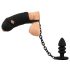 Black Velvet - Silikon Peniskäfig mit Analplug (schwarz)