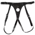 SMILE - lila-schwarzes Strap-On-Duo-Dildo mit Unterteil
