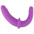 SMILE - Doppel-Dildo mit Gurt (lila-schwarz)