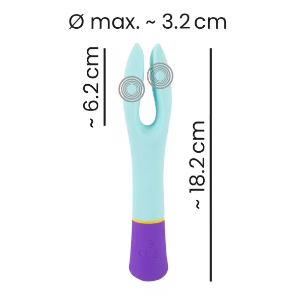 You2Toys bunt. - Akku, wasserdichter 2-Motoren Vibrator (bunt)