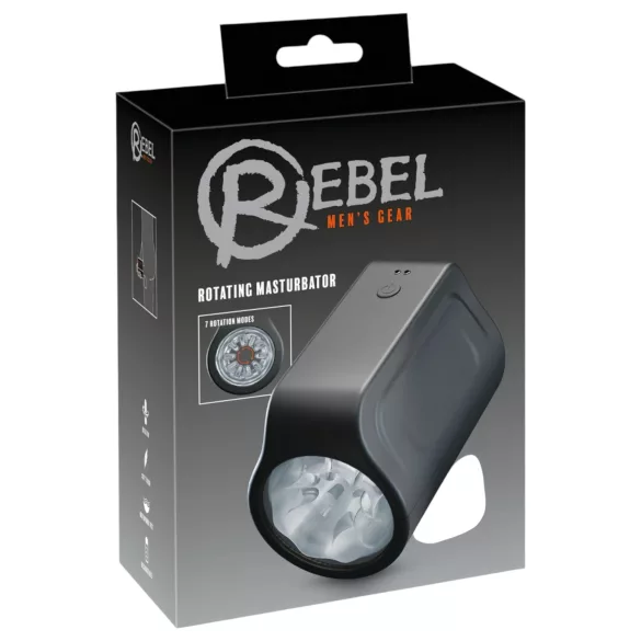 Rebel - Wasserdichter rotierender Masturbator (schwarz)