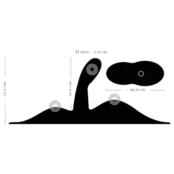 VibePad 3 - Akku, Radio, G-Punkt Kissen Vibrator (schwarz)