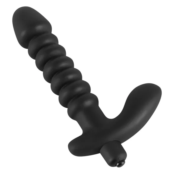 Black Velvet gerippter Vibrator - mittel (schwarz)