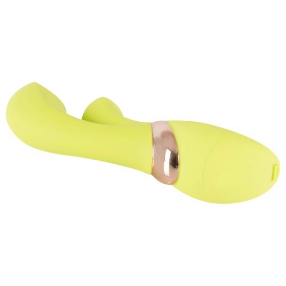 Jülie - Vibrator mit Klitorisarm (gelbgrün)