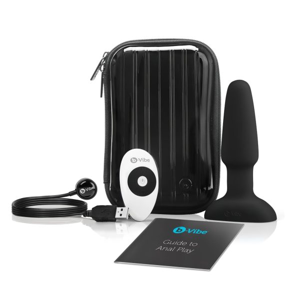 b-Vibe - Perlen-Analvibrator mit Akku (schwarz)