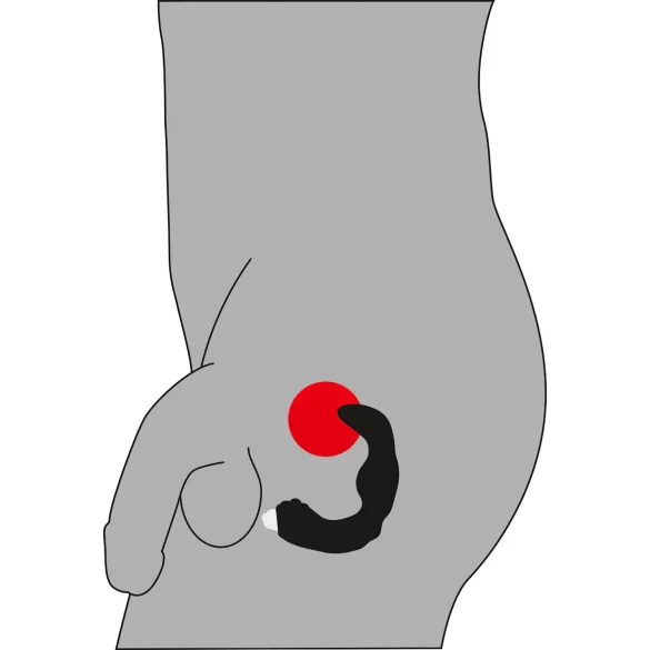 Rebel - gebogener Prostatavibrator (schwarz)