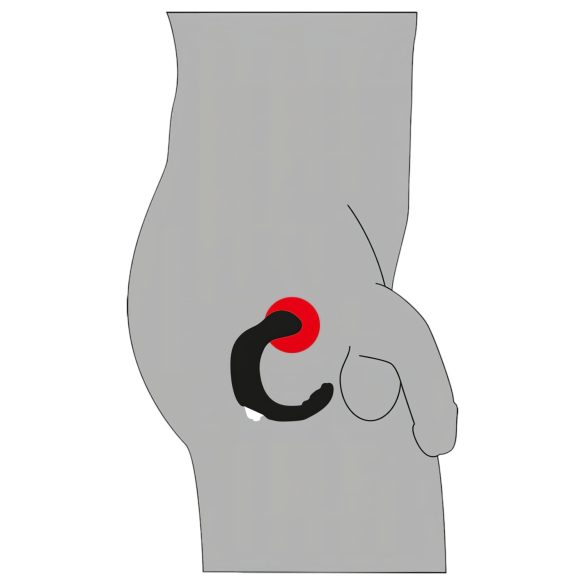 Rebel - Gebogener Prostatavibrator (schwarz)