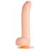 One Touch 8 - Silikonvibrator mit Hoden (natur)