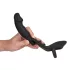 Black Velvet - Anale Vibrator mit Penis- und Hodenring (schwarz)
