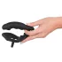 Black Velvet - Anale Vibrator mit Penis- und Hodenring (schwarz)