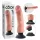 King Cock 9 Saugnapf-Vibrator (23 cm) - natur