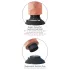 King Cock 9 Saugnapf-Vibrator (23 cm) - natur
