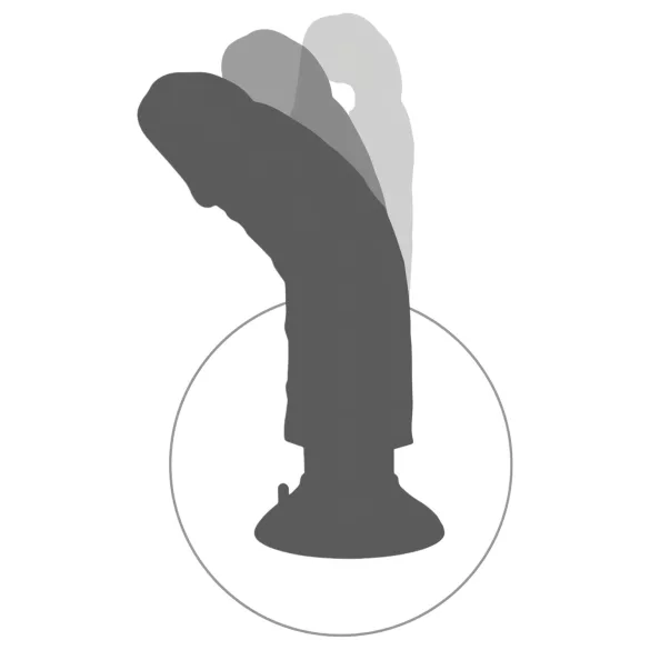 King Cock 9 Saugnapf-Vibrator (23 cm) - natur