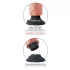 King Cock 7 Saugnapf-Vibrator (18 cm) - hautfarben